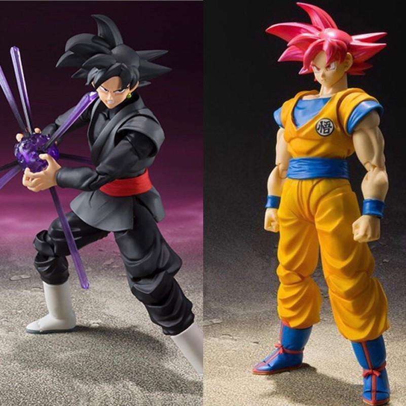 Articulated Action Figures Super Saiyan God Red Hair Goku Goku Black Rosé Zamasu With Interchangeable Parts