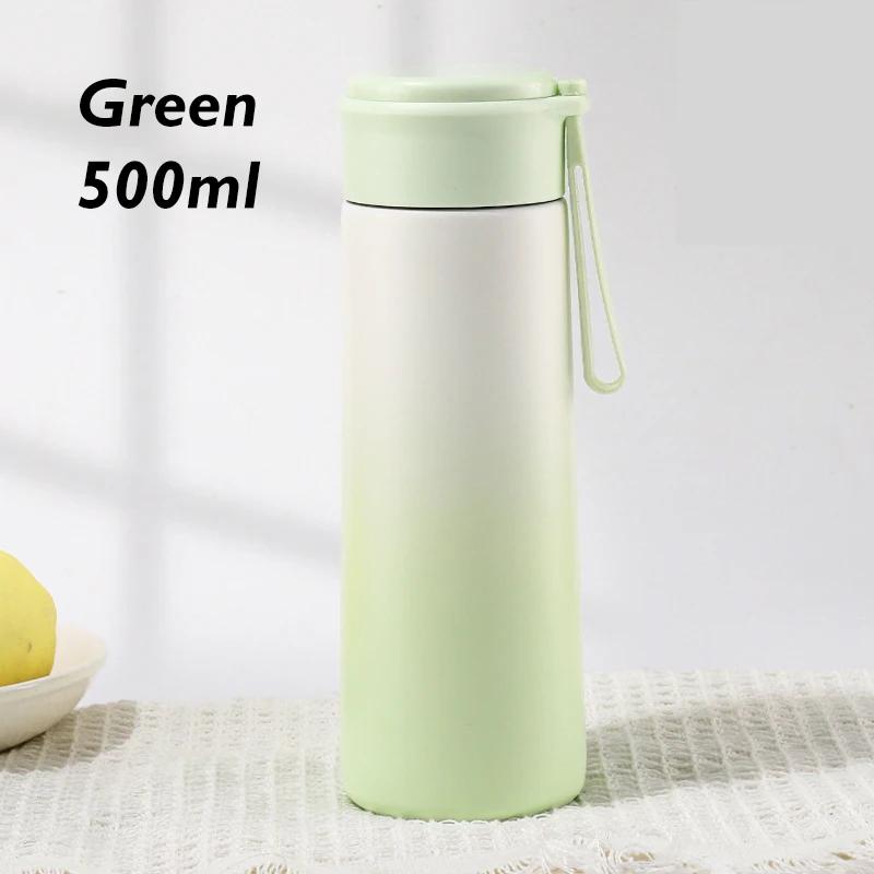 

500 мл 304 нержавеющая сталь вакуумный портативный стакан термос изолированный термоизоляционный цветной стакан для воды бутылка для воды на открытом воздухе 500ml
