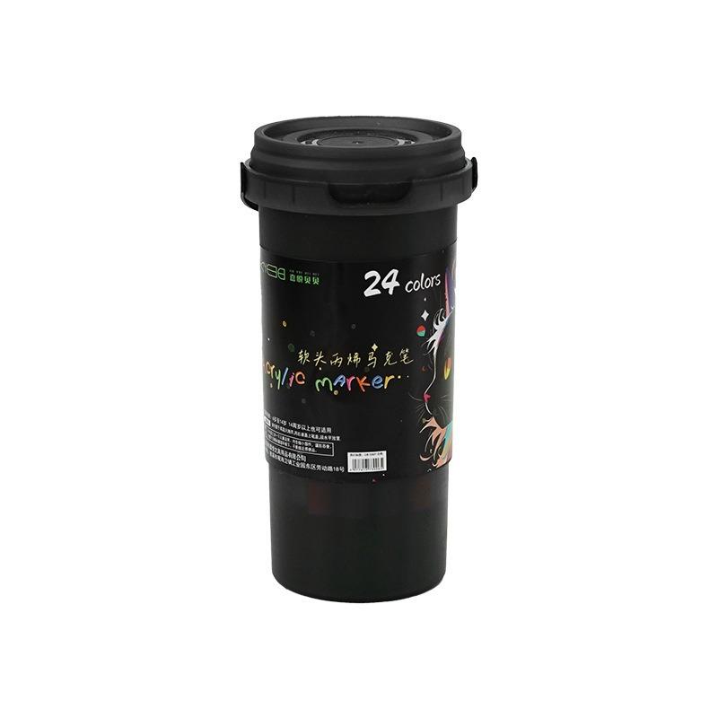 

24/36/48/60/80 Bucket-cap soft-head acrylic marker pen - specially designed for students in art class, with strong coverage.