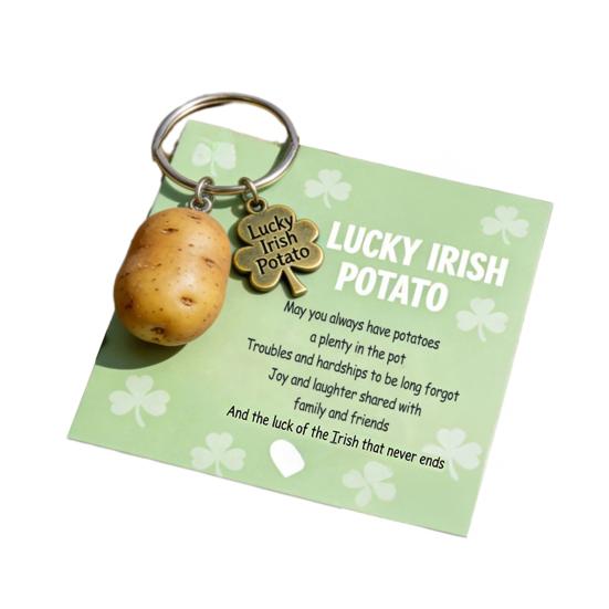 

Ключниця Картопля Ірландський Талісман Удачі Прикраса для Ключів Символ Голодомору в Ірландії Подарунок для Ірландської Культури Настільний Аксесуар 1pc