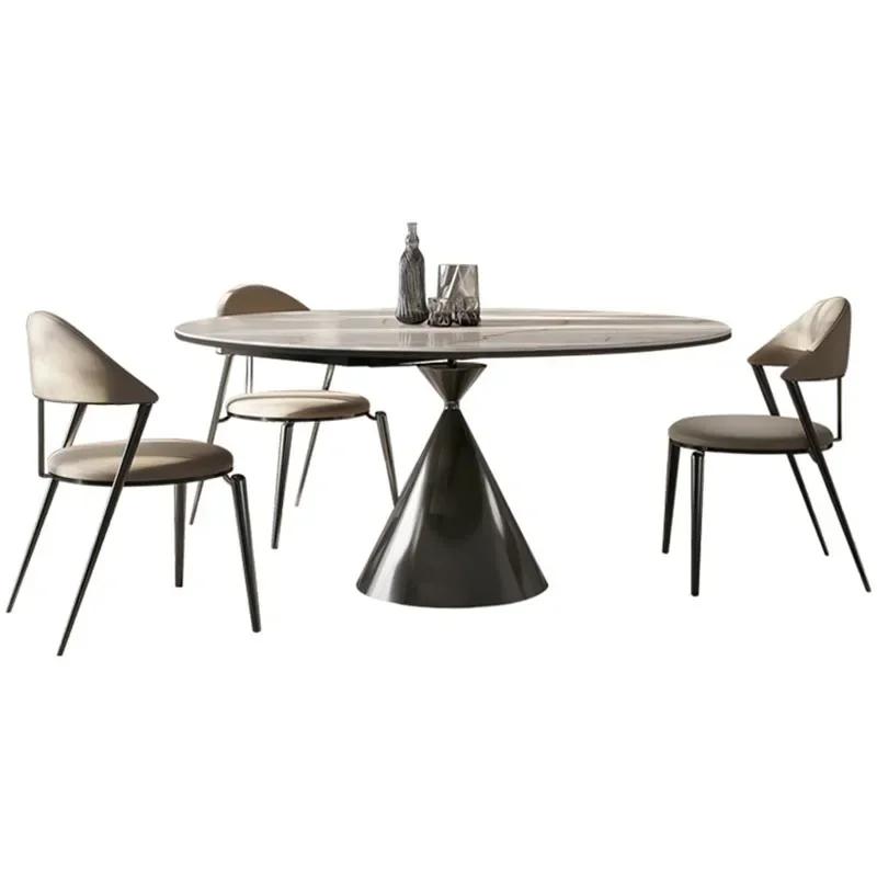 Runder Marmor-Esstisch Nordic Beauty Bequemer Wohnzimmer-Esstisch Minimalistisches Design  Jantar Küchenmöbel