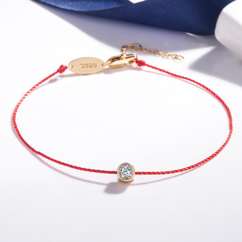 Women Rose Gold Braided Red String Bracelet For Horse Year Luck Valentine Gift Fashion Jewelry