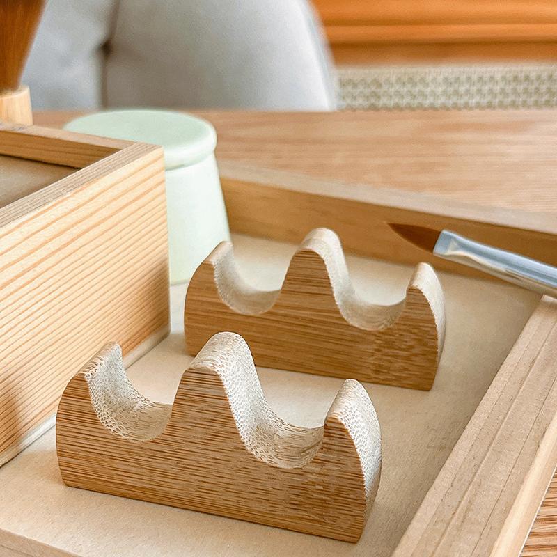 Nail Art Brush Cleaner Plastic Wooden Holder Uv Acrylic Gel Pen Pot Cleanser Cup Nail Brush Holder Professional Nail Tools