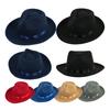 Costume Hat  Fedoras Hat Musical Festival Hat Adult Winter Autumn Party Hat Unisex Headwear Stage Show Bowlers Hat