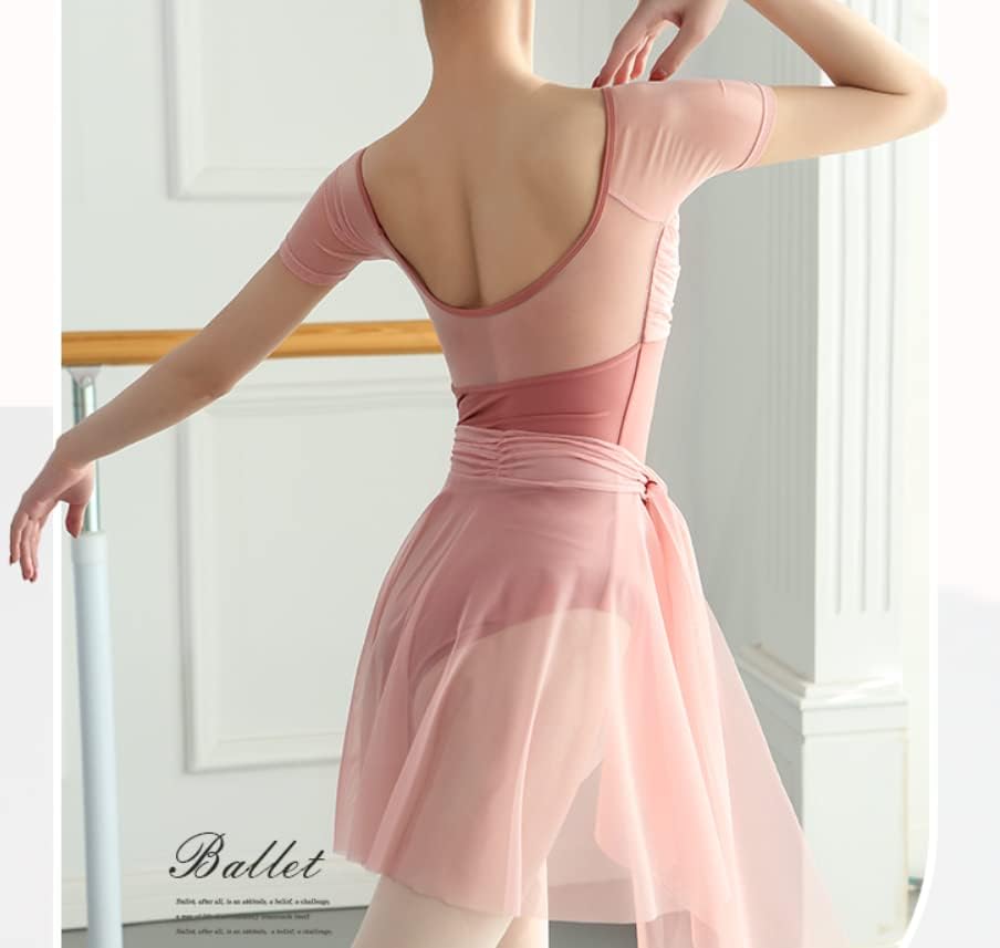 ProDance Dámský oranžový šifonový baletní dres s rukávy, PLHA014M (L)