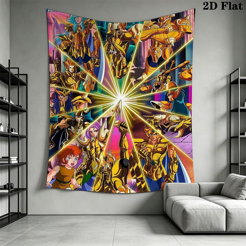 Saint Seiya Legend Continues Tapestry Background Cloth Fashion Print Background Wall Hanging Cloth Soft Christmas Gift