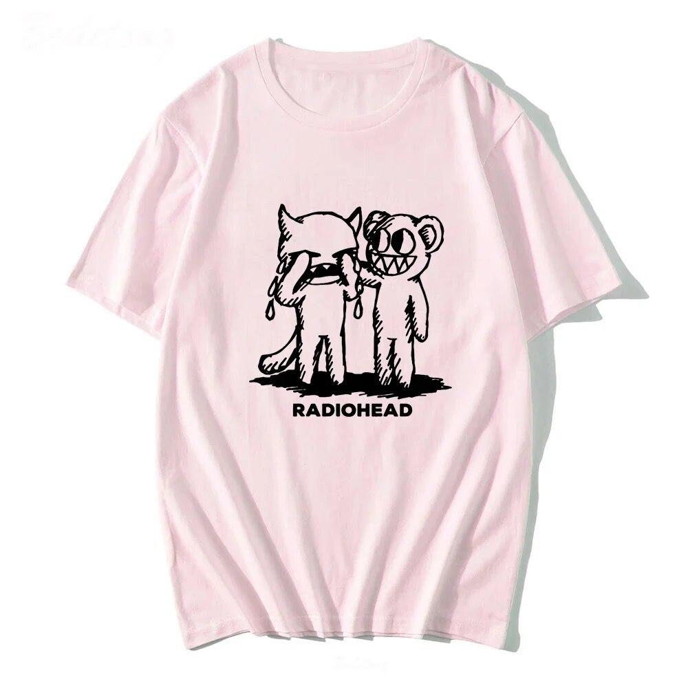 2023 Radiohead T Shirt Unisex Cotton Indie Rock Band Boy Hip Hop Oversized Tops Summer WomenTee Vintage Children High Quality Print