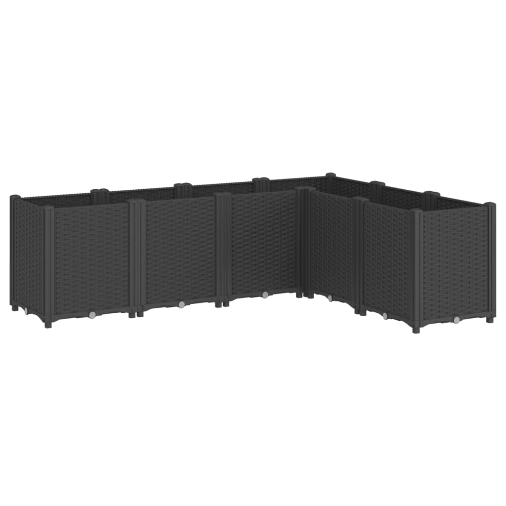 Planter Box Black 160x120x53 cm PP