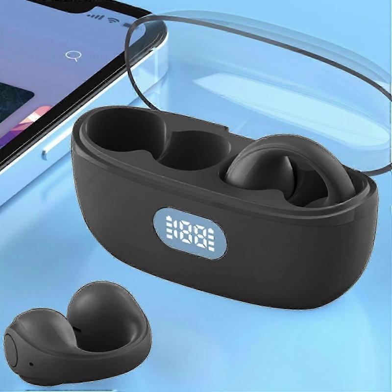 Wireless Bluetooth 5.3 Headphones, Wireless Ear Clip Headphones with Charging Box, Built-in Micropho