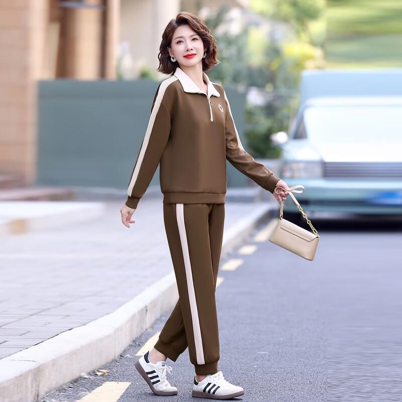 

Женский спортивный костюм свитшот и брюки с воротником поло 3XL