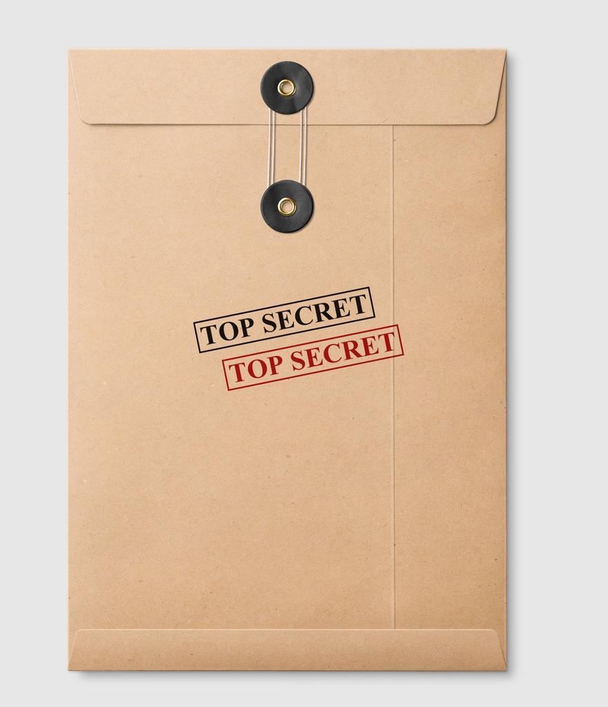 Printtoo Top Secret Self Inking Rubber Stamp Pre-Inked Office Stamp- Home Office Business Stationery, Black- 42 x 9