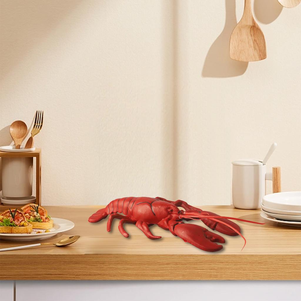 1 Pcs Lifelike Lobster Model Decor Artificial Creative Realistic Lobster Shape Decor Plastic Garden Decoration