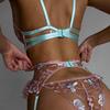 Sex Underwear Perspective Pack Contrasting Mesh Embroidery Bra Sexy Temptation Set