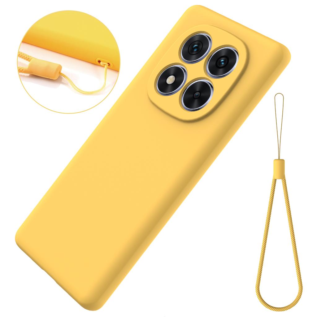 For Xiaomi Poco X7 5G Liquid Silicone Case Phone Back Cover with Hand Strap