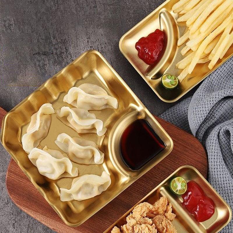 1Pc Retro French Shell Shaped Stainless Steel Snack Plate For French Fries And Fried Chicken Home Storage Decorative Sturdy