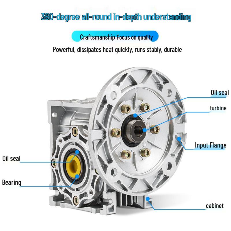 NMRV30/40/50/63/75 Worm Gearbox with 370W/1.5KW Motor and Variable Speed
