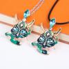Anime Games Genshin Impact Xiao Cosplay Necklace Key Chain Unisex Punk Mask Pendant Choker Jewelry Accessories