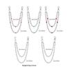 European & American Fashion Rhinestone Waist Chain - Hip Hop Punk Style Jeans Chain In Red & Black, Versatile Decorative Accessory for Women