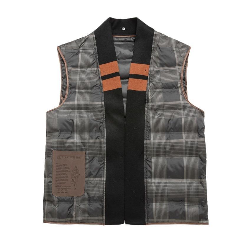 Double-sided Woolen Coat Men's Coat Autumn and Winter Scarf Business Removable Down Liner Woolen Coat