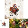 Santa Claus Car Decor Acrylic Pendant For Christmas Interior Enhancement