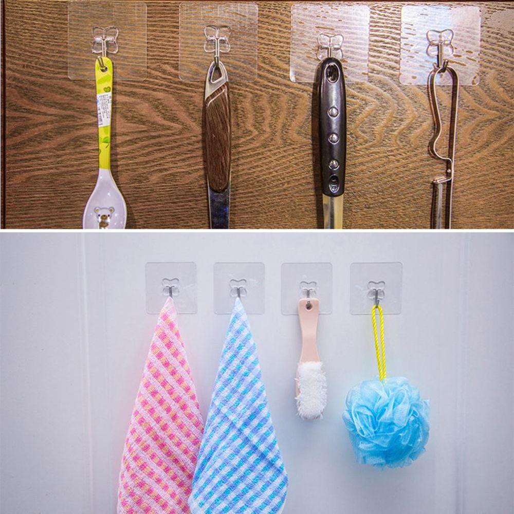 Household Home & Living Transparent Traceless Hooks Storage Hanger Wall Rack Seamless Adhesive Hook