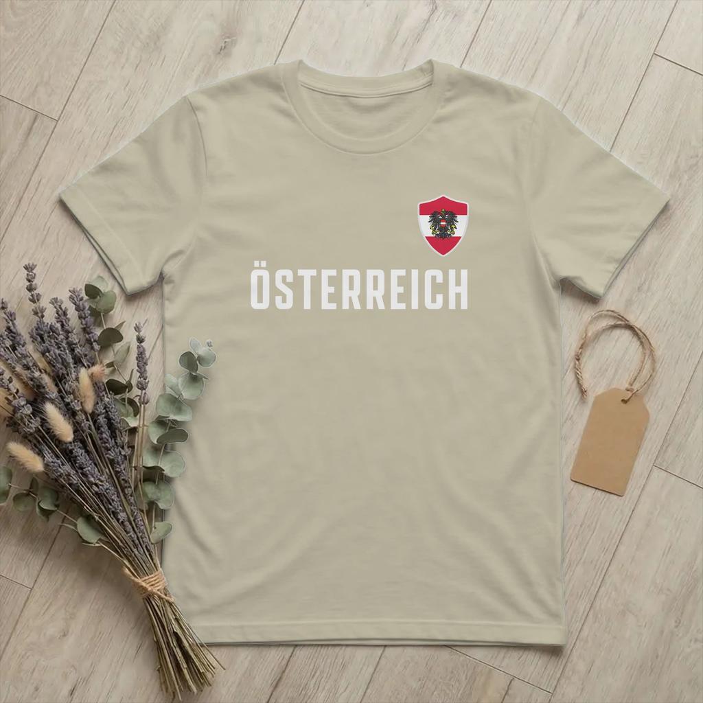 Unisexs Austria Osterreich Flag Eagle T Shirt Coat of Arms 100 Cotton merch Amazing O Neck Tee Shirt Birthday Present TShirts