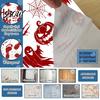 Immersive Horror Party Supplies Halloween Stickers, with Spooky Handprints Footprints Printed, PVC Scary Footprint Decals Self-adhesive Decals,