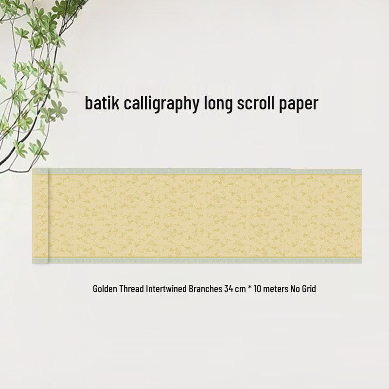 Batik Zen-Style Thickened Long Scroll Semi-Sized Xuan Paper for Calligraphy Practice and Examination