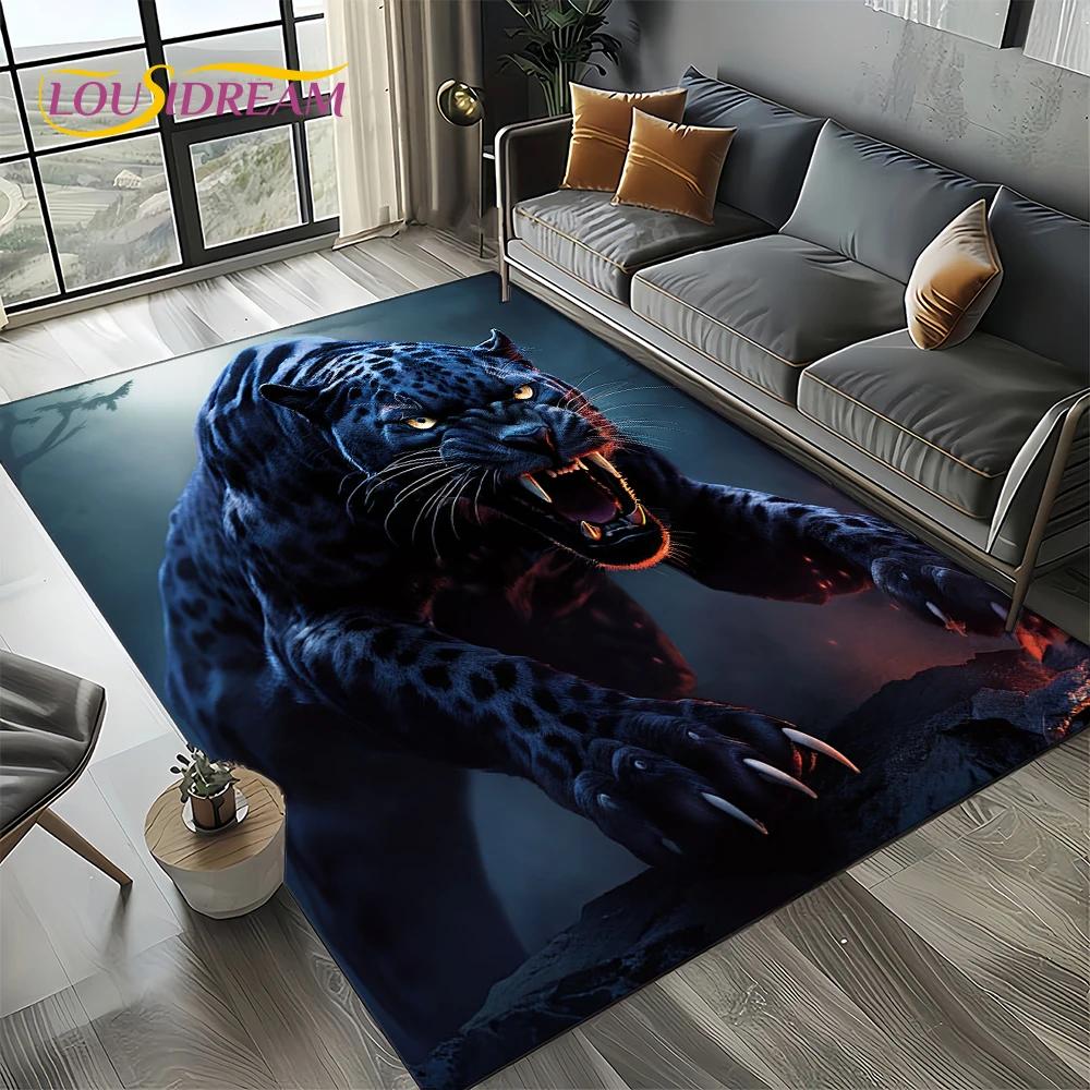 27 Style New Fierce Tiger Lion Leopard Beast Animal Wildlife Cartoon Carpet Rug for Living Room Bedroom Sofa,Non-slip Floor Mat