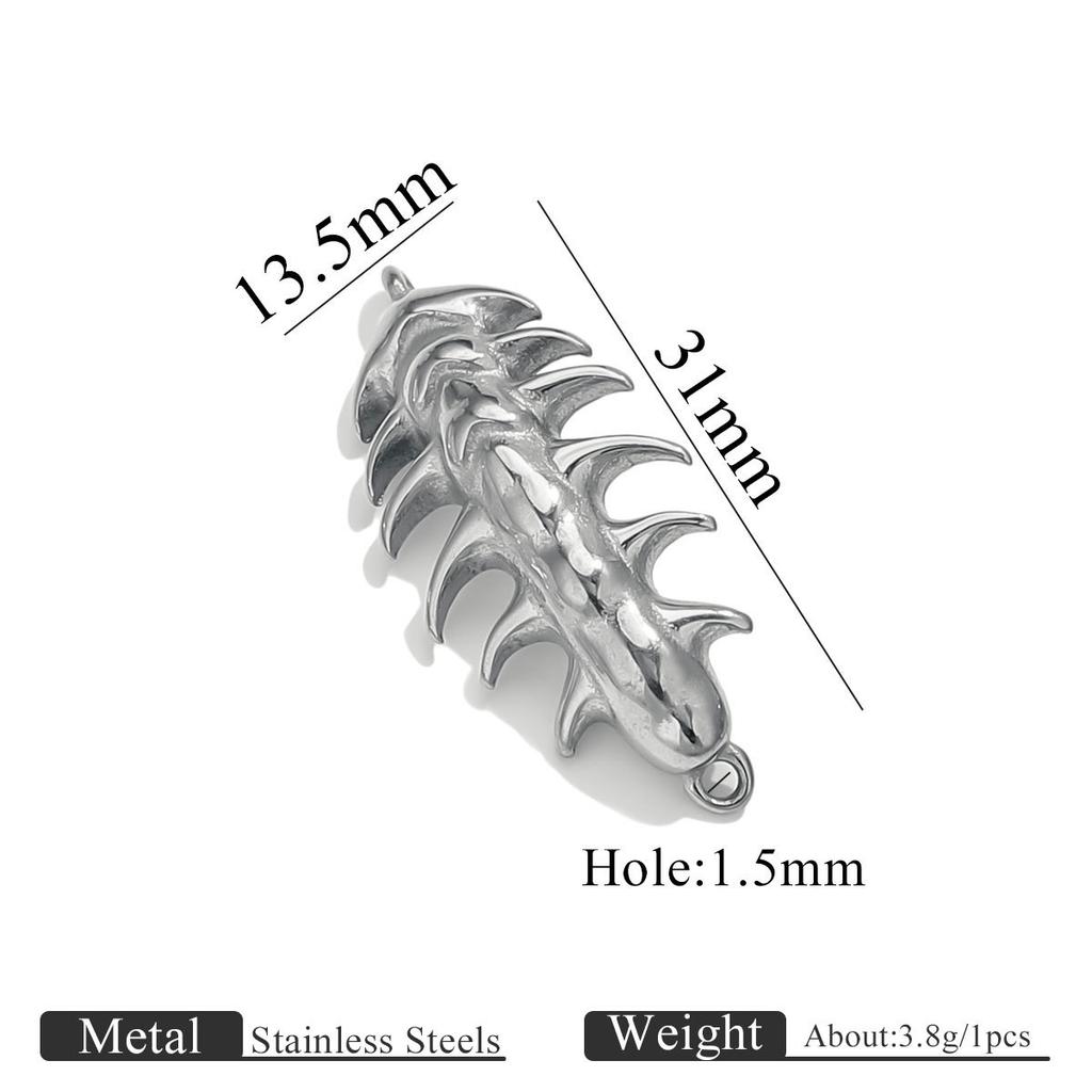 Yori 5PcsStainless Steel Casting Marine Animal Octopus Shark Crab Gold Pendant Ocean Series DIY Necklace Bracelet Jewelry