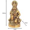 Dárky Soška Hanumána sedící v kovu Idol Hanumána Bajrangbali Murti Dárkový předmět Dekorativní výstavní kousek, Vícebarevný, 1 kus