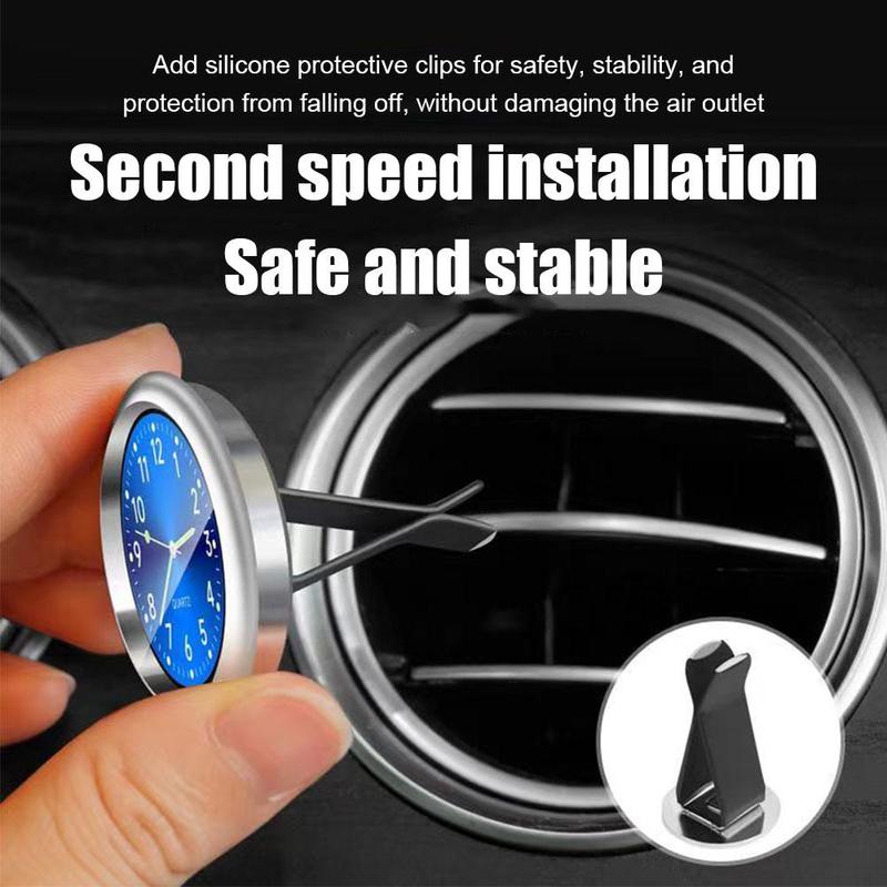 NEW Car Clock Luminous Auto Ornament Mini Automobiles Internal Stick-On Digital Watch Mechanics Quartz Clocks Car Accessories