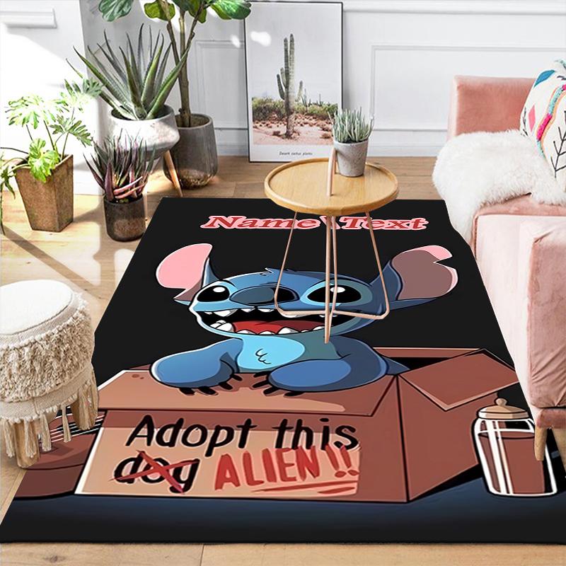 Custom 1Pc Lilo Stitch Adventure Rug Office Carpet Indoor Outdoor Entrance Doormat Nonslip Soft And Comfortable Living Room D916290