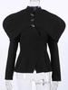 European & American Light Luxury Slim Fit Suit Jacket with Metal Buckle