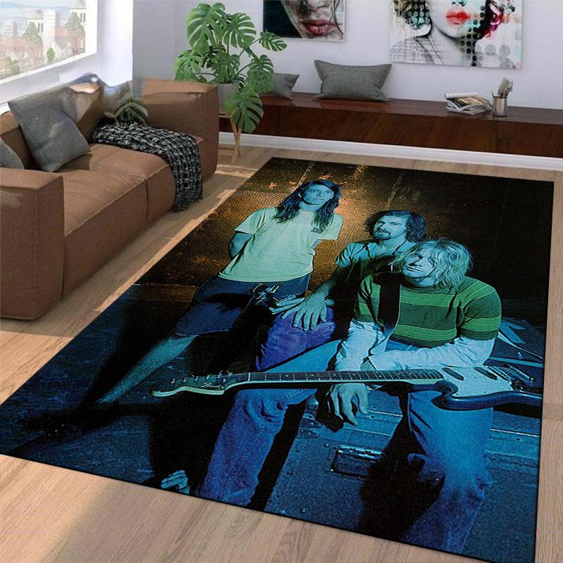 Nirvana Band Color Photo Kurt Cobain Grunge Wall vintage floor decor for retro home dark fantasy gothic illustration cozy printed floor covering