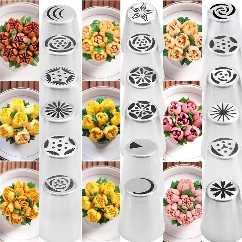 Cake Decorating Tools Flower Icing Piping Nozzle Cream Cupcake Baking Accessories 3pcs Icing Rose Pastry Nozzles