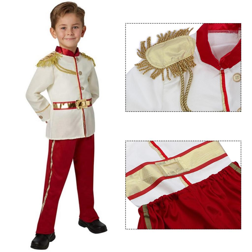 Moerstar Prince Cosplay Costume for Kids, Halloween Costume for Boys and Girls, Perfect for Parties, Halloween, Christmas, School Festivals, Cultural