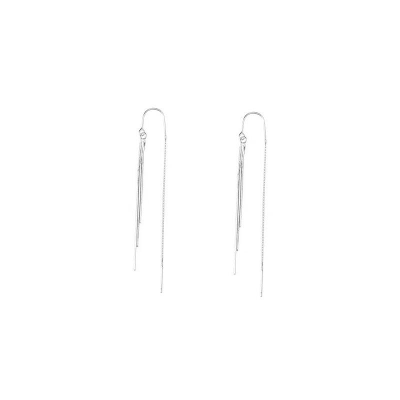 Niche Design 2024 Tassel Line Earrings for Women: Slimming, Fashionable, and Elegant