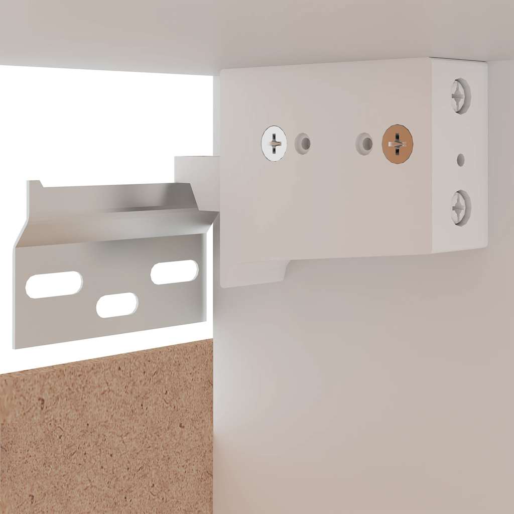8 Piece Kitchen Set Lyon White Particleboard