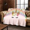 Cartoon Ballet Cute Girl Ballerina Flannel Blanket Soft Warm Blanket Throw Blanket for Bedroom Living Room Bed Travel Picnic Kid