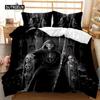 Hodeskalle Dynetrekksett Halloween Menn Skrekk Gotisk for Gutter Tenåringer Voksne Dobbeltseng Sengetøysett Queen King Size Polyester Dyne Trekk