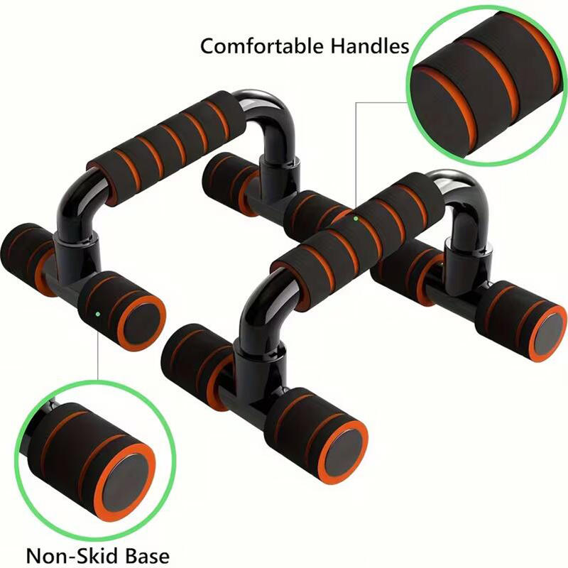 H-Type Push Up Stands Non-Slip Home Fitness Equipment for Chest Arm Core Strength Training Ergonomic Push Up Bars