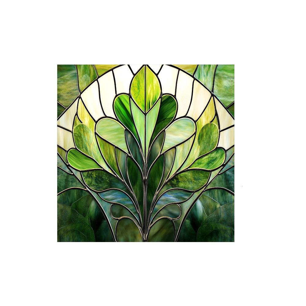 Floral Pattern Static Window Stickers Glass Block Design Decorative Sticker  Home Decoration
