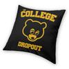 The College Dropout Kanye West Rap Pillowcase Double-sided Printing Cushion Cover Decorative Pillow Case Cover Home Zippered
