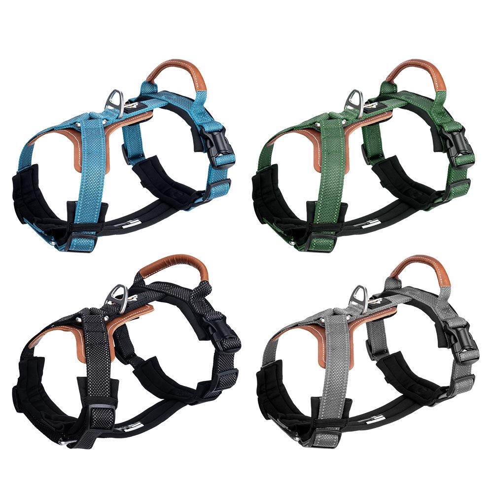 

Светоотражающая шлейка для питомца, защищающая от побега, для крупных собак, на грудь и спину, для средних и крупных собак, золотистый ретривер, немецкая овчарка, взрывозащищенный поводок S серый