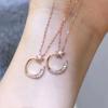 Nail Necklace Silver Women's Pendant Cold Style Diamond Inlaid Design Light Luxury Collarbone Chain