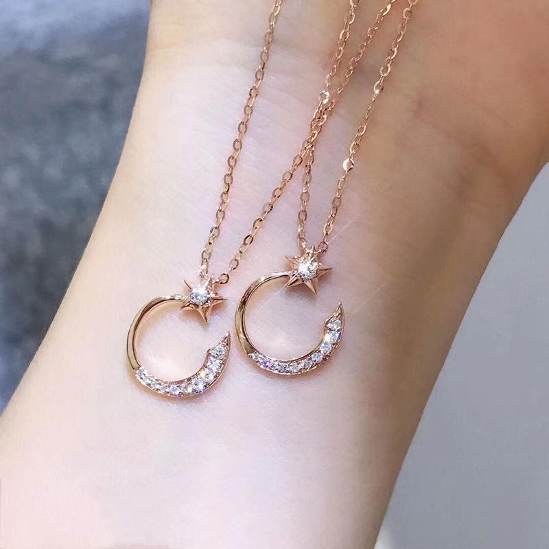 Nail Necklace Silver Women's Pendant Cold Style Diamond Inlaid Design Light Luxury Collarbone Chain