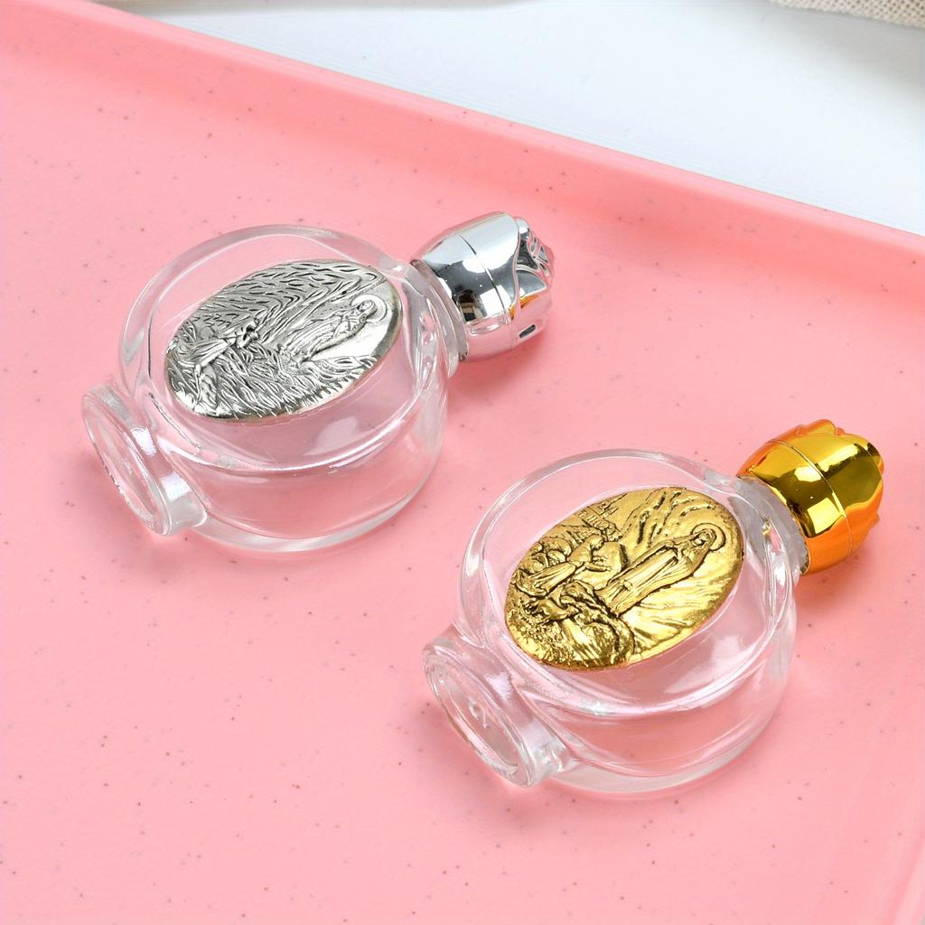 1Pc Holy Water Crown Virgin and Child Bottle Religious Cross Bottle Christian Virgin Sculpture Bottle Holy Water Bottle