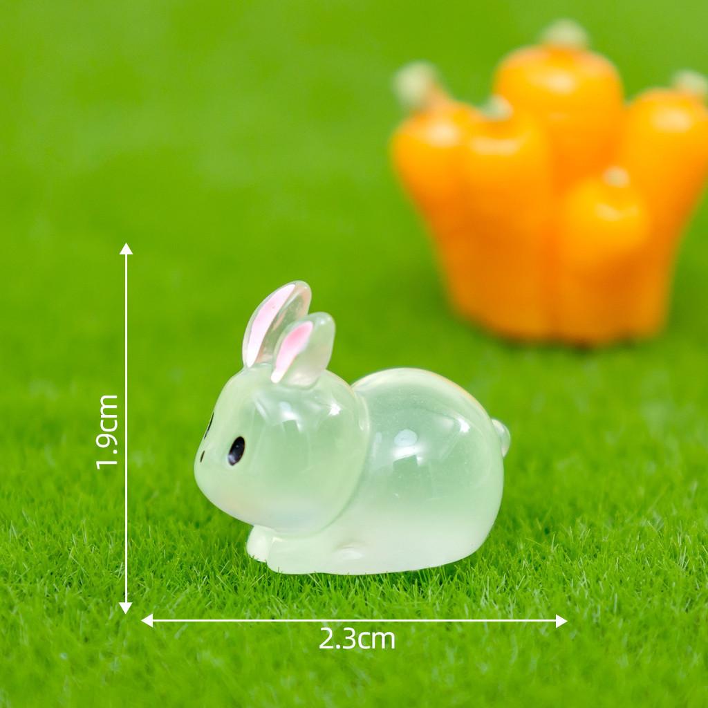 Landscape Micro Noctilucent Rabbit Decoration Accessories Desktop Dolls Toy