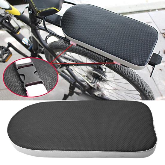 Bicycle Back Seat Cushion Thickened Sponge Stability Black Buckles Bike Seat Plate Cycling